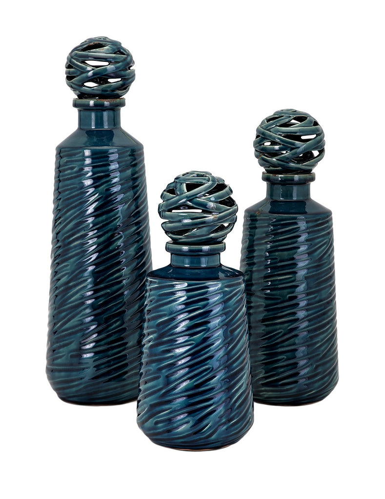 Kai Ceramic Bottles - Decorative Jars Home Decor Accents