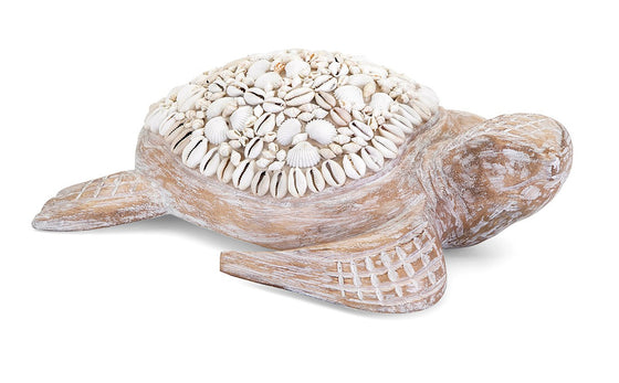 Sea Turtle Mosaic Shell Art - Ocean Beach Inspired Seashell Art Decor