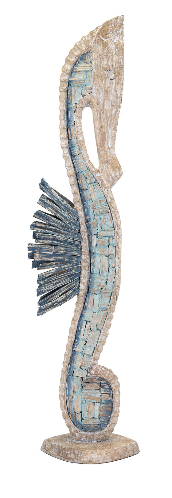 Seahorse Carved Wood Decor - Ocean Beach Home Decor Accents