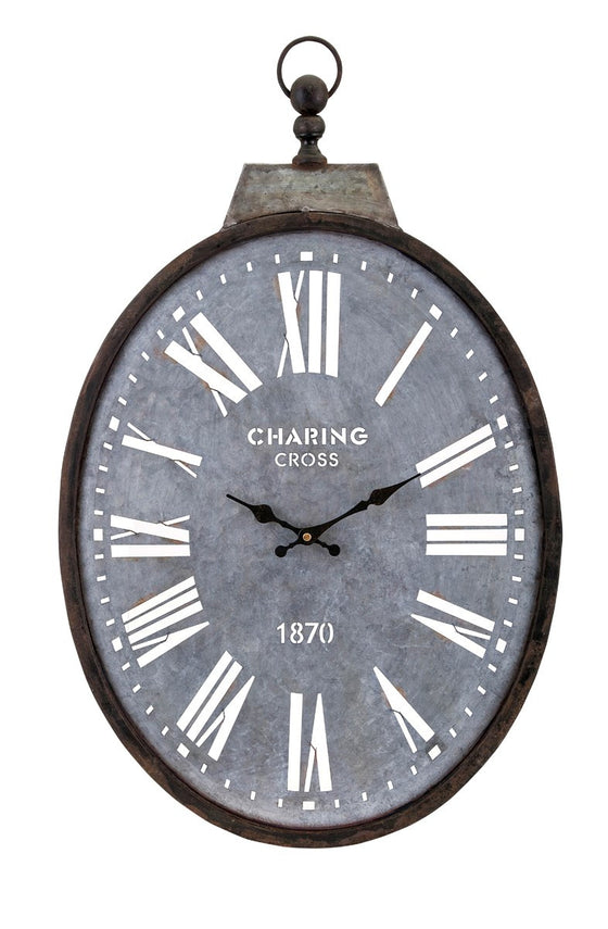 Charing Cross Galvanized Wall Clock - Premier Home & Gifts