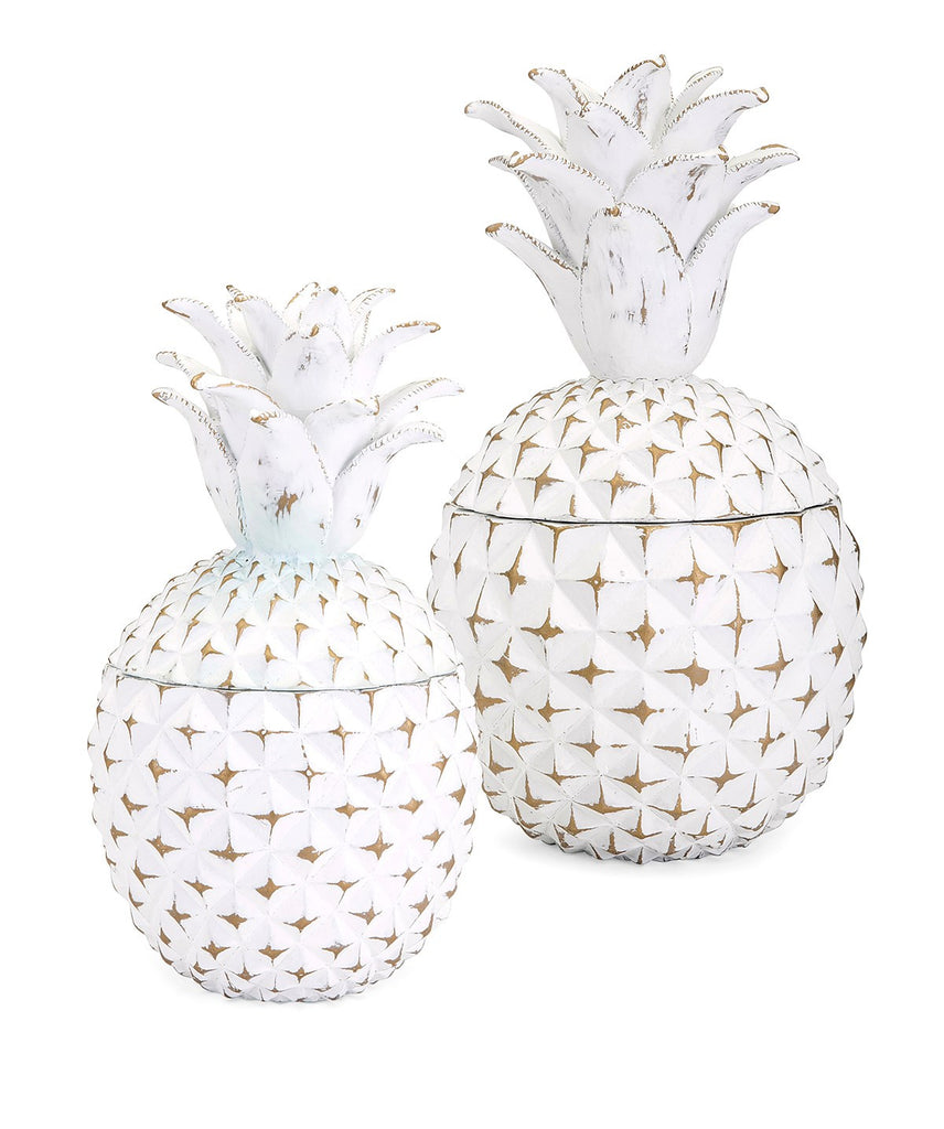 Mya Pineapple Decorative Boxes - Home Decor Tropical Decorative Accessories