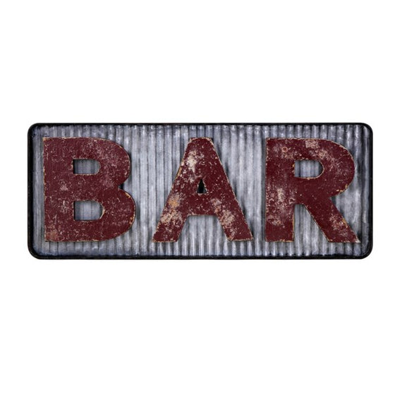 Bar Galvanized Wall Sign