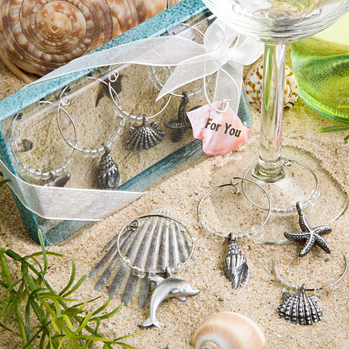 Beach Themed Wine Charms
