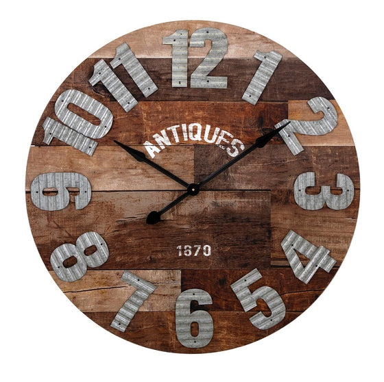 Antiques Wood and Metal Wall Clock - Premier Home & Gifts