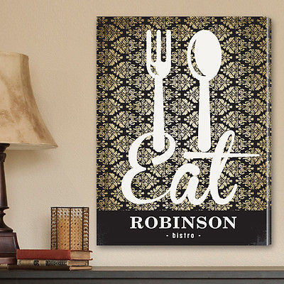 Fork & Spoon Kitchen Canvas Print