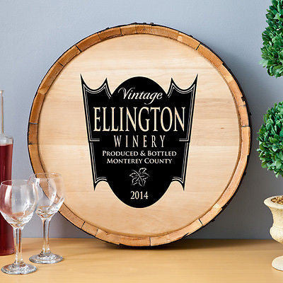 Wine Barrel Sign - Family Crest