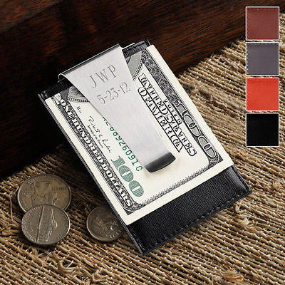 Leather Money Clip ~ Personalized
