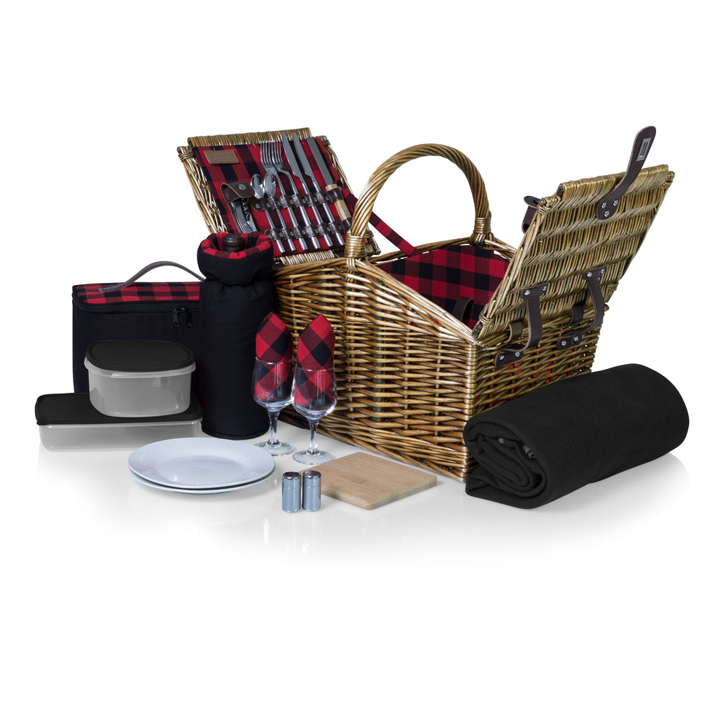 Somerset Picnic Basket - Buffalo Plaid