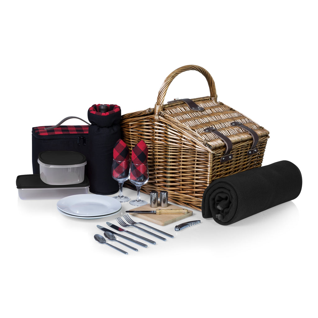 Somerset Picnic Basket - Buffalo Plaid