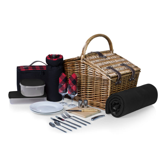 Somerset Picnic Basket - Buffalo Plaid