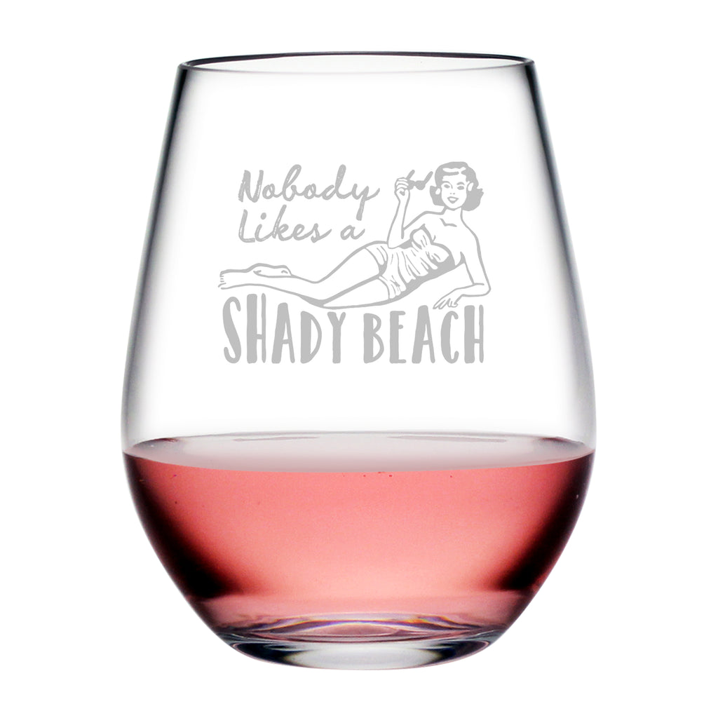 Shady Beach Tritan™ Shatterproof Stemless Tumblers - Summer Gifts