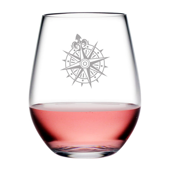 Voyager Compass Tritan™ Shatterproof Stemless Tumblers - Lake House Gifts
