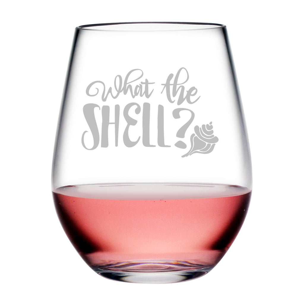 What the Shell Tritan™ Shatterproof Stemless Tumblers - Beach House Gifts