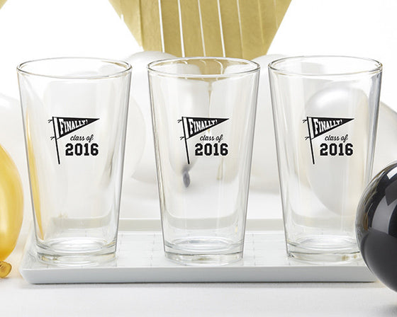 Finally Graduation Pint Glasses - Set of 4 - Premier Home & Gifts