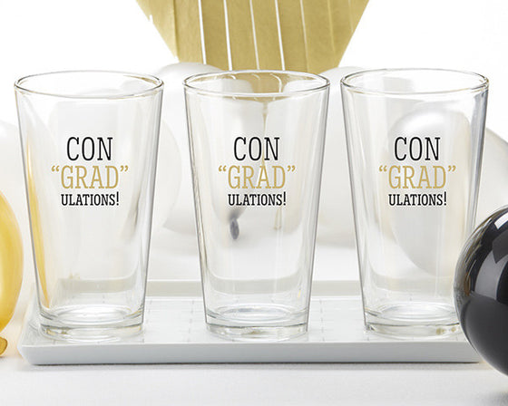 Congradulations Pint Glasses Set of 4 - Premier Home & Gifts