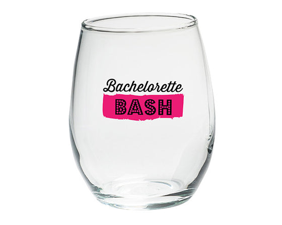 Bachelorette Bash Stemless Glass Set of 4 - Premier Home & Gifts