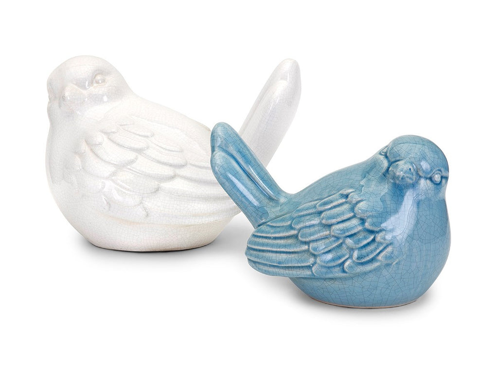 Nola Ceramic Birds - Glazed Ceramic Garden Birds