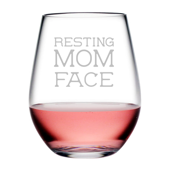 Resting Mom Face Tritan™ Shatterproof Stemless Tumblers - Gifts for Mom
