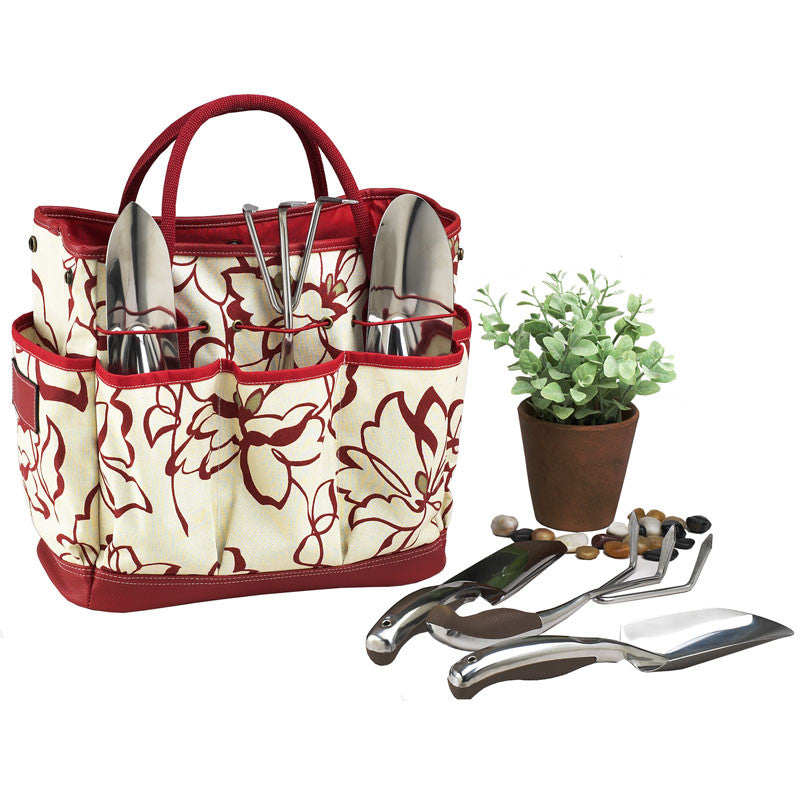 Garden Tote - Red Floral - Premier Home & Gifts