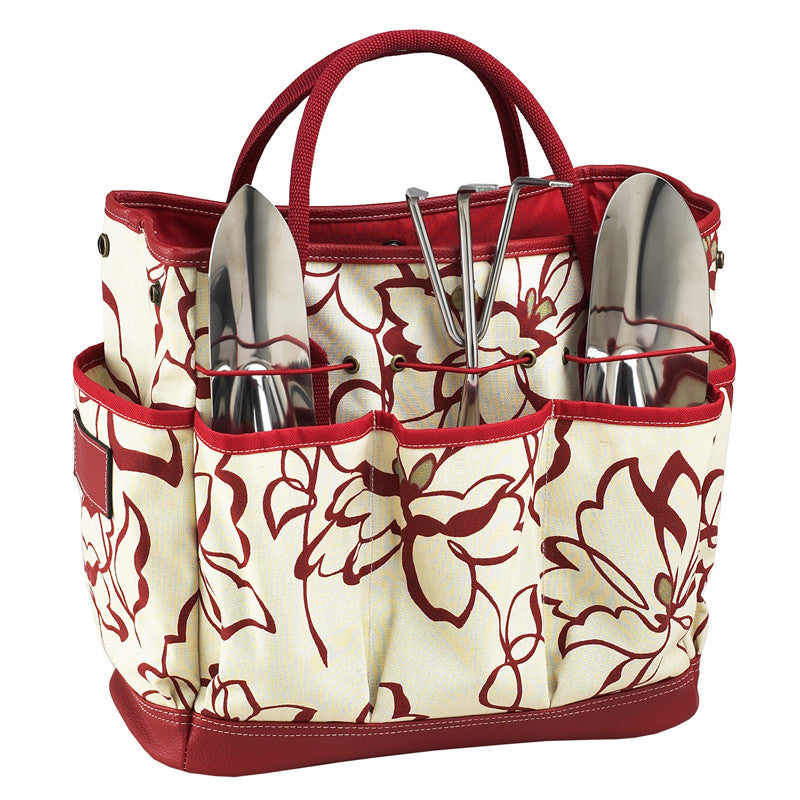 Garden Tote - Red Floral - Premier Home & Gifts