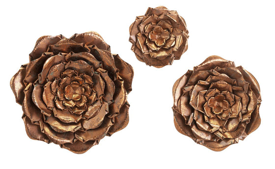 Penny Copper Metal Wall Flowers - Home Decor 