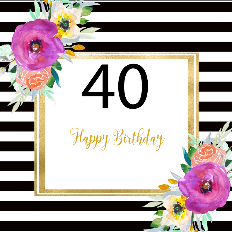 Abella 40 Fabulous Birthday Personalized Candle
