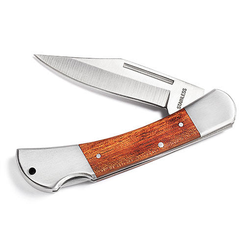 Locking Wood Pocketknife - Personalized - Premier Home & Gifts