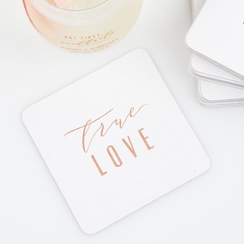 Elegant Cardboard Coasters - Personalized Party Favors