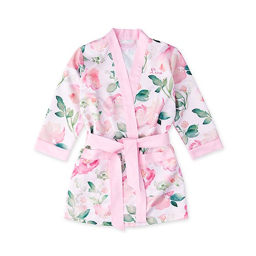 Floral Kimono Pink Robe - Tween Gifts Personalized