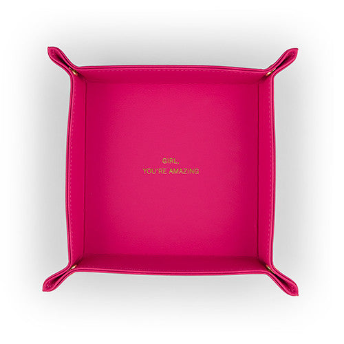 Girl, You're Amazing Vegan Leather Tray - 3 Colors