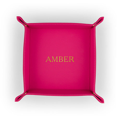 Personalized Vegan Leather Tray - 3 Colors - Premier Home & Gifts