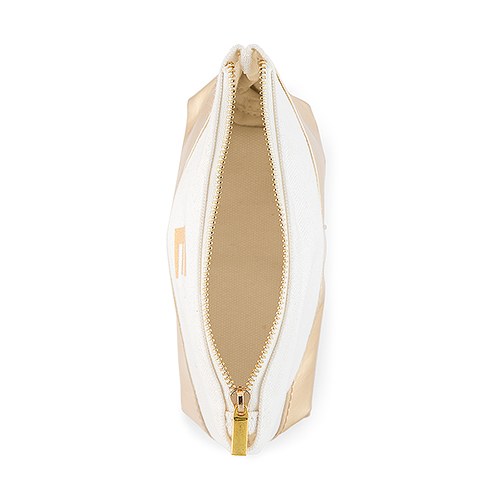 Metallic Gold Cosmetic Bag - Personalized Makeup Bag