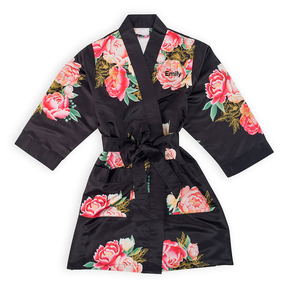 Ruffled Roses Kimono Robe - Personalized Gifts for Bridesmaids