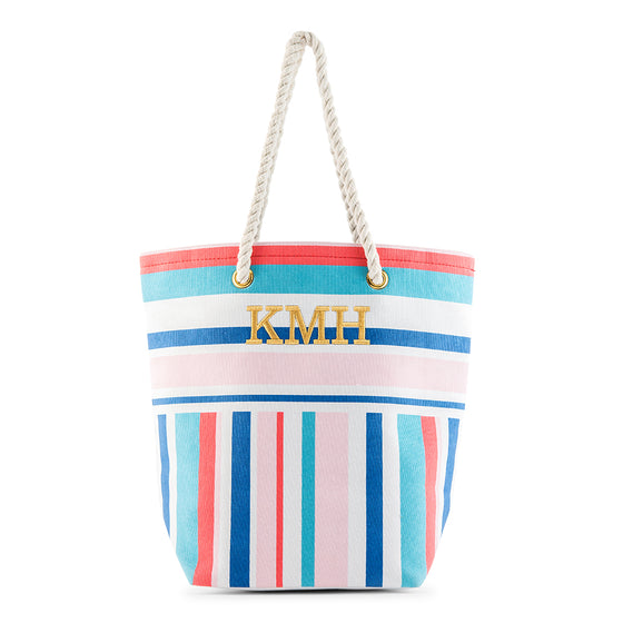 Bright Stripes Tote Bag - Personalized Gifts for Her