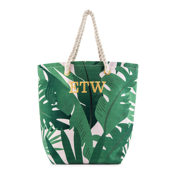 Tropical Leaves Tote Bag - Personalized Totes