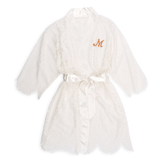 Lace Bridal Robe - Personalized