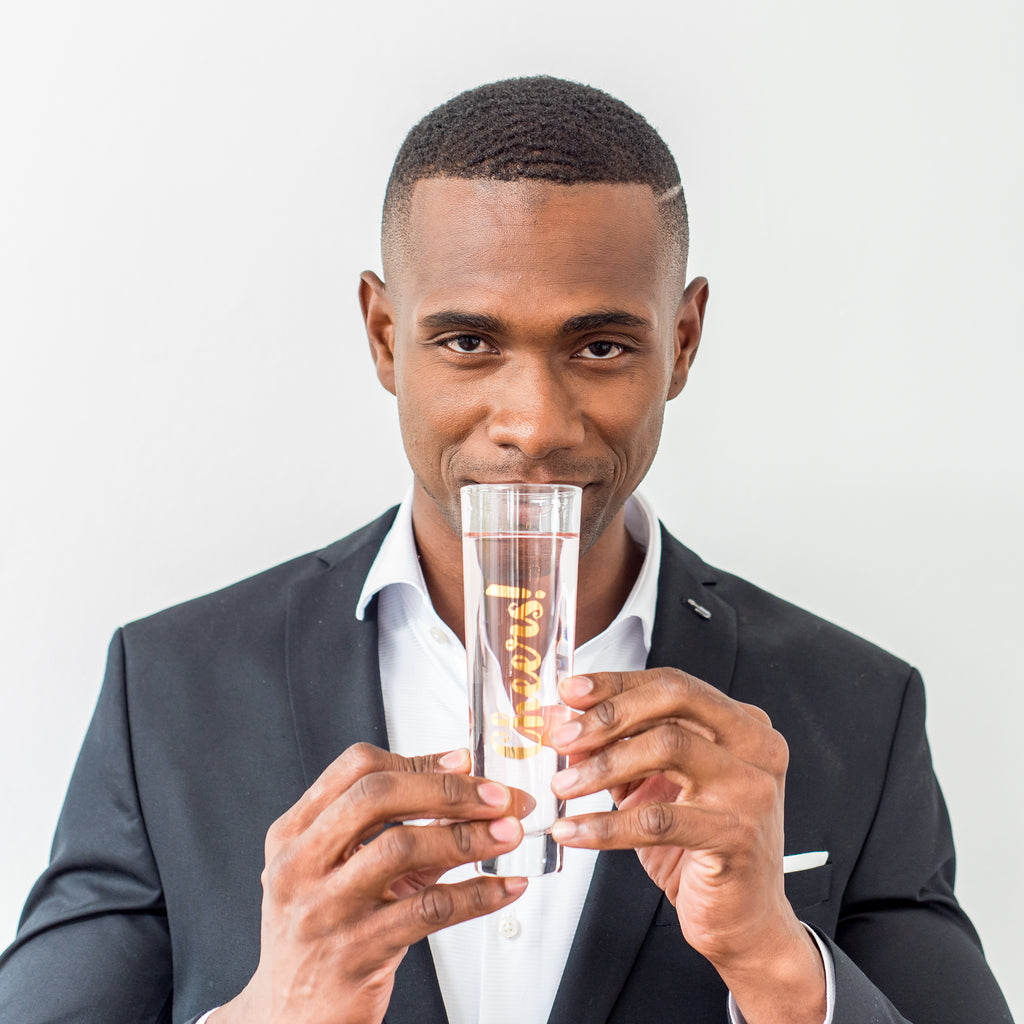 Champagne Flute - Cheers Metallic Gold