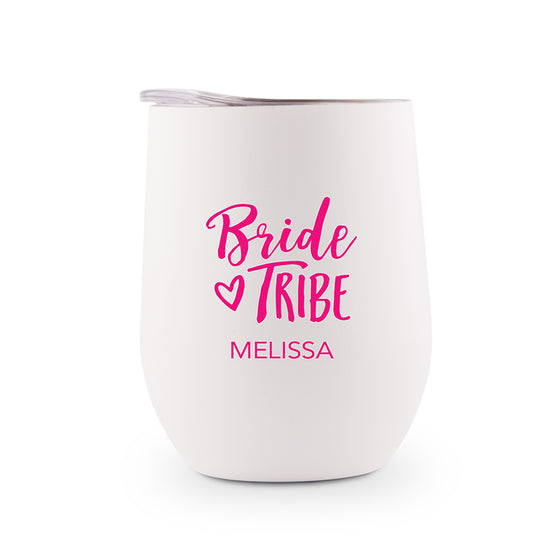 Stainless Steel Wine Tumbler - Bride Tribe