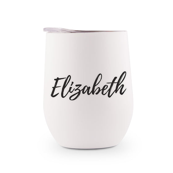 Stainless Steel Wine Tumbler - Script Name