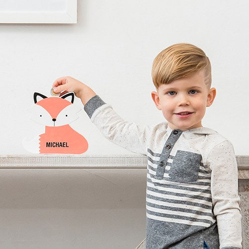 Fox Coin Bank - Personalized Coin Banks - Gifts for Boys