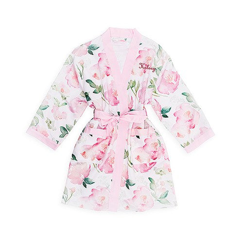 Floral Kimono Pink Robe -Tween Gifts Personalized