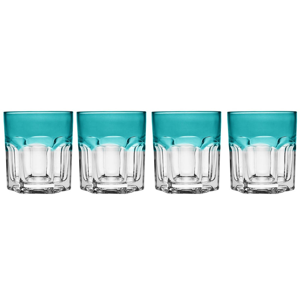 Caribe Turquoise Double Old Fashioned Glass Set - Premier Home & Gifts