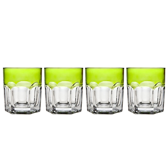 Caribe Lime Green Double Old Fashioned Glass Set - Premier Home & Gifts