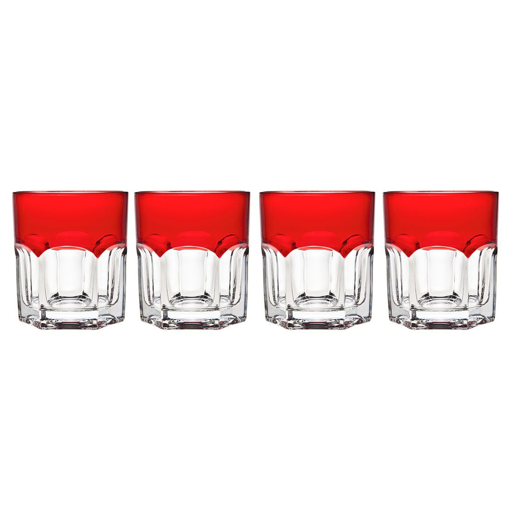 Caribe Red Double Old Fashioned Glass Set - Premier Home & Gifts
