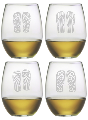 Stemless Wine Glasses, Set of 4