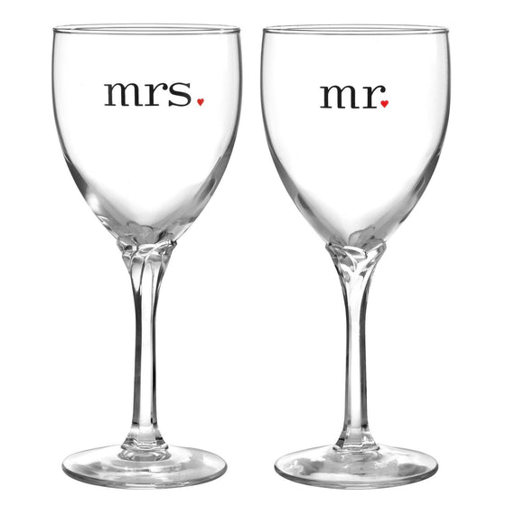 Mr. & Mrs. Wine Glasses