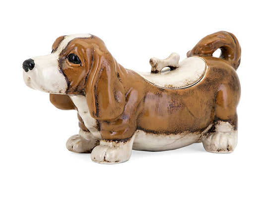 Basset Hound Treat Jar - Pet Food Canister Dog Food Storage