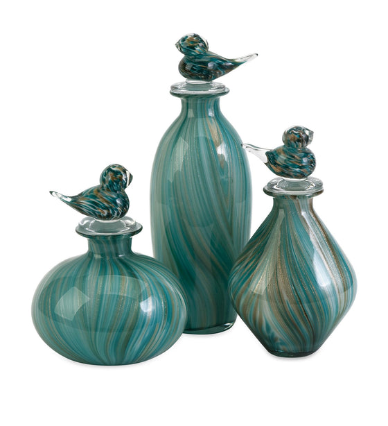Bellatrix Glass Bird Bottles - Premier Home & Gifts