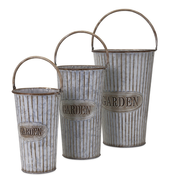 Jardin Metal Garden Pots - Set of 3