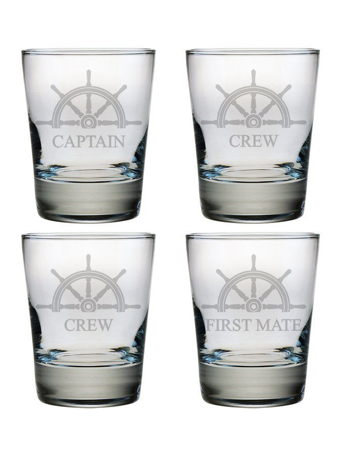 Captain's Collection Double Old Fashioned Glasses ~ Set of 4